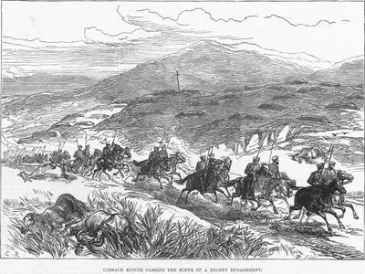 Sketches Of The War, Cossacks Scouts Passing The Scene Of A Recent Engagement