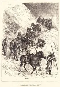 The War, Russian Troops On The March in A Snowstorm