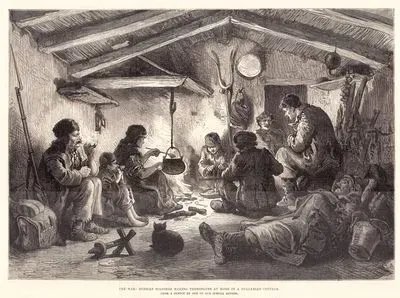 The War, Russian Soldiers Making Themselves At Home in A Bulgarian Cottage