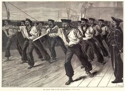 The British Fleet in The Sea Of Marmora, Cutlass Drill