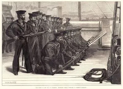 Our Fleet in The Sea Of Marmora, Musketry Drill, "Prepare To Receive Cavalry!"