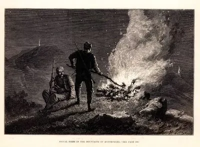 Signal Fires in The Mountains Of Montenegro