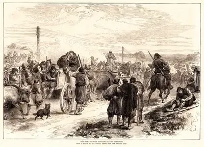 The War, Wounded Servians Leaving Alexinatz