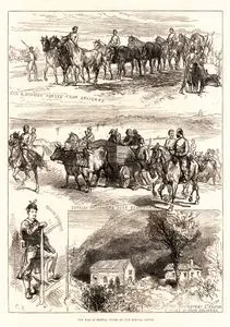 The War in Servia- Sick & Wounded Horses From Deligrad- Turkish Prisoners Near Semendria-George Siegrist-
The Monastery St.Nestor 2 Miles W. From Deligrad