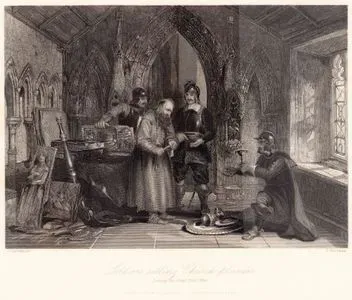 Soldiers Selling Church Plander, During The Great Civil War