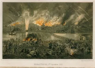 Sebastopol, 9th September 1855-1.Malakoff 2.Karabelnaia Faubourg 3.Fort St.Paul 4.Military Port 5.Fort St.Nicholas 6.Sebastopol 7.Batteries 8.Fort Alexander 9.Quarantine Fort
