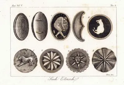 Scudi Etruschi, Eur. Vol V. Tav.8. (Shields Of Etruscans)