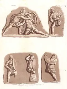 Soldati Con Toraci Diversi, Eur. Vol V. Tav.22.A. (Etruscan Soldiers With Different Cuirasses (Metal Chest Plates))