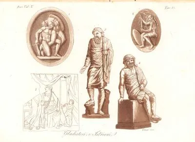 Gladiatori E istrioni, Eur. Vol V. Tav.57. (Gladiators)
