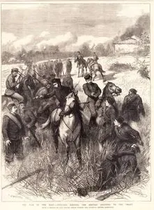 The War in The East-Officers Keeping The Servian Soldiers To The Front