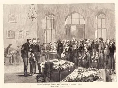 The War, Distributing Relief in Money And Clothing to Bulgarian Peasents