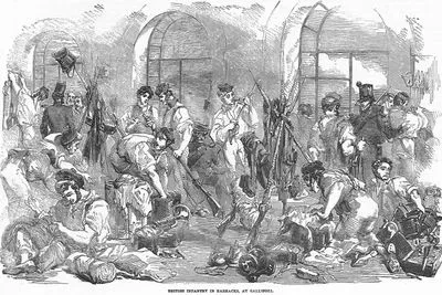British Infantary In Barracks, At Gallipoli