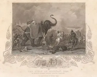 The Siege Of Mooltan, 1849-The Houdah Of Moolraj's Elephant Struck By A Cannon Ball