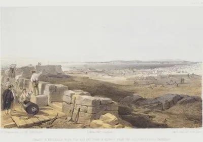 Straits of Yenikale with the Bay and Town of Kertch from the Old Fortress of Yenikale (Plate 4)