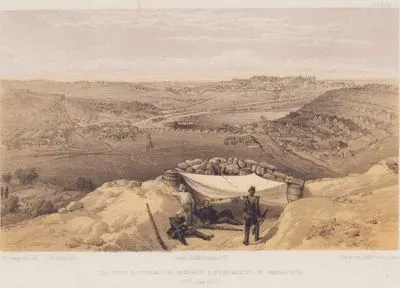 The Town Batteries or Interior Fortifications of Sebastopol, 23 June 1855 (Plate 6)