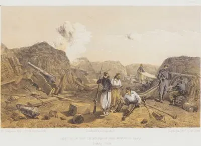 Sketch in the Interior of the Mamelon Vert, Looking South (Plate 13)