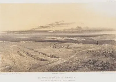 The Graves in the Fort on Cathcart’s Hill, Of the Officers 4th Division Who Fell at Inkermann (Plate 14)