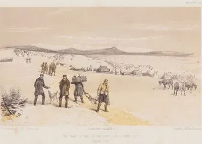 The Camp of the Second Division, Looking East, January 1855 (Plate 25)