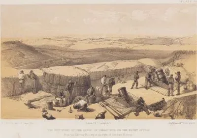 The New Works at the Siege of Sebastopol on the Right Attack, From the Mortar Battery on the Right of Gordon's Battery (Plate 29)