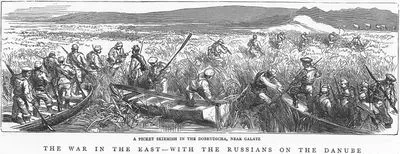 The War İn The East-With The Russians On The Danube-A Picket Skirmish İn The Dobrudscha, Near Galatz