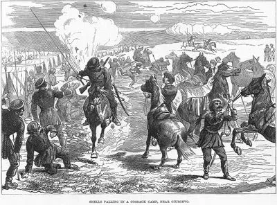 Shells Falling İn A Cossacks Camp, Near Giurgevo