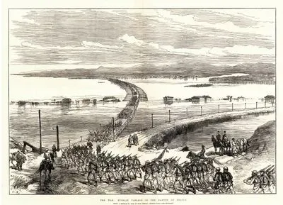 The War, Russian Passage Of The Danube At Braila