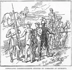 Sketches Of The War, Newspaper Correspondents Stopped By Cossacks At Giurgevo