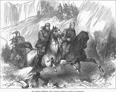 Sir Arnold Kemball And Captain Norman Chased By Cossacks