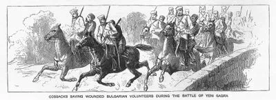 With The Russians-The Fighting in The Shipka Pass-Cossacks Saving Wounded Bulgarian Volunteers During The Battle Of Yeni Sagra