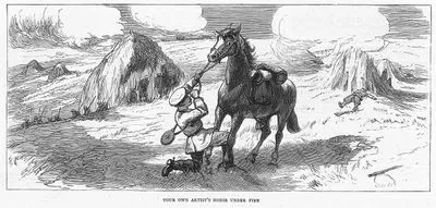 Artist's Horse Under Fire