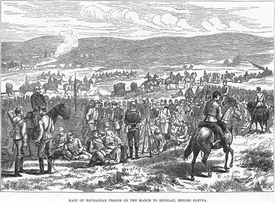 Sketches Of The War,  Halt Of Roumanian Troop On The March To Bryslan, Before Plevna