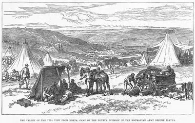 Sketches Of The War, The Valley Of The Vid-View From Kreta-Camp Of The Fourth Division Roumanian Army Before Plevna