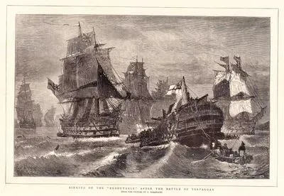 Sinking Of The "Redoutable" After The Battle Of Trafalgar