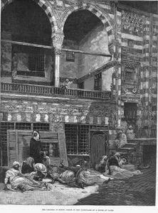 The Cholera in Egypt, Scene in The Courtyard Of A House At Cairo