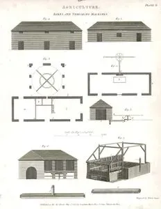 Agriculture, Barns And Threshing Machines, Plate II