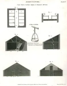 Agriculture, Calf Pens, Cattle Sheds & Feeding Houses, Curd Cutter, Plate IV.