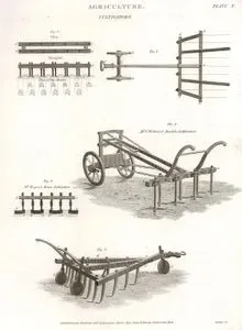 Agriculture, Cultivators, Mr. C.Western's Double Cultivator, Mr. Roger's Bean Cultivator, Plate X.