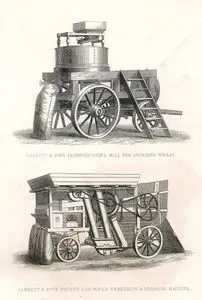 Garrett & Son's Improved Stone Mill For Grinding Wheat- Garrett & Son's Patent Combined Threshing & 
Dressing Machine