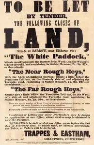 To Be Let By Tender, The Following Closes Of Land, Sitnate At Barrow Near Cilitheroe, Viz, The White Paddock, The 
Near Rough Heys, The Far Rough Heys