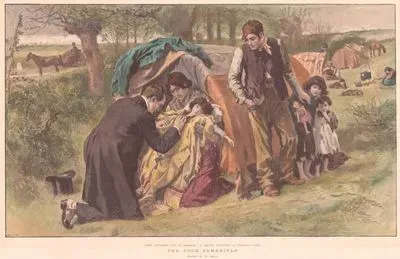 The Good Samaritan, Camp Dwellers' Life in England, A Doctor Attending A Vagrant's Child