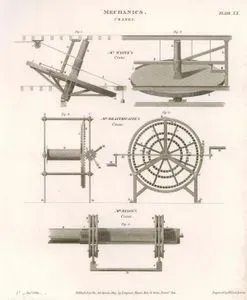 Mechanics, Cranes, Mr.White's Crane- Mr.Braithwaite's Crane-Mr.Dixon's Crane, Plate XX.