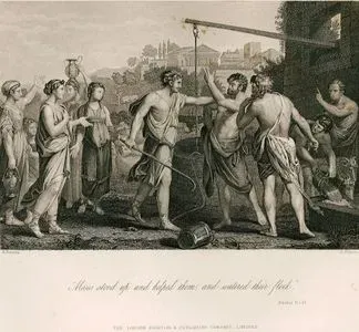 Moses Stood Up And Helped Them And Watered Their Flock, Exodus II. 17.