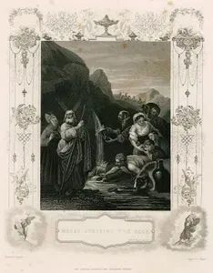 Moses Striking The Rock, Exod. Ch. 17. Vs. 2-6.