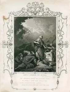 God's Charge To Moses, Exod. Ch. 19. V. 21.-The Trumpet's Heard, The Thunder's Sound And Israel's Sons With One 
Accord Moses Attend to Holy Ground While He Holds Converse With The Lord