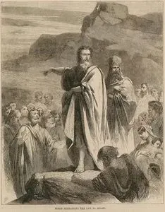 Moses Rehearsing The Law To Israel