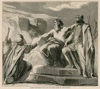 Moses Delivering The Law İnto The Hands Of The Priests