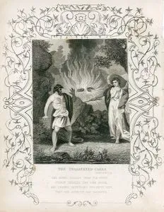 The Unleavened Cakes, Judg. Ch. 6. V. 21.-The Angel Passing From His Sight, Gideon Beholds The Fire Arise and Learns 
Performed The Awful Rite Thar God Accepts His Sacrifice