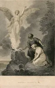 Manoah's Sacrifice, Judges Chap. 13 Ver. 15-22