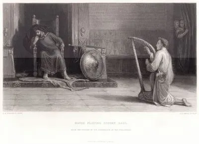David Playing Before Saul