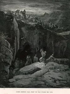 David Showing Saul That He Had Spared His Life